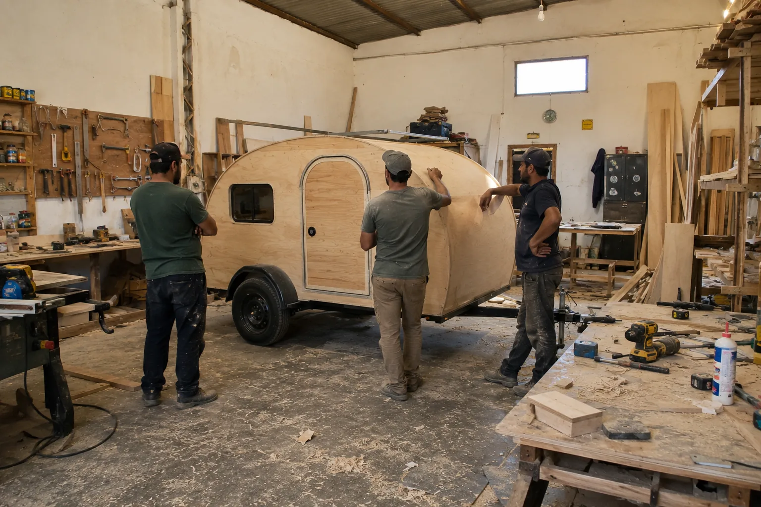 L'équipe de l'atelier Atlas Teardrop à Agadir